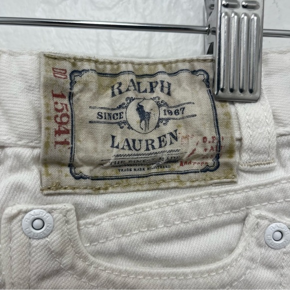 90s Ralph Lauren Girls Skinny White Jeans 2T - Picture 9 of 10